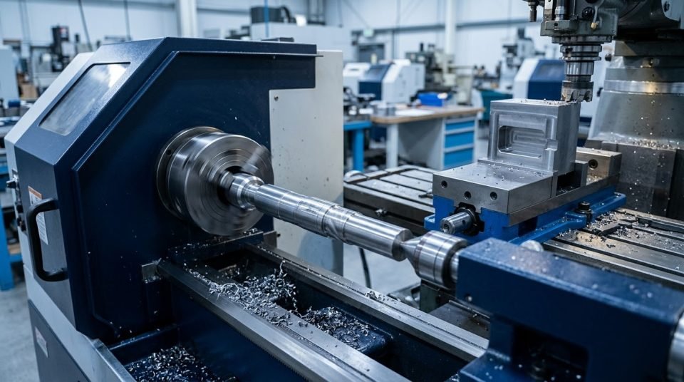 Turning and milling for shafts and blocks